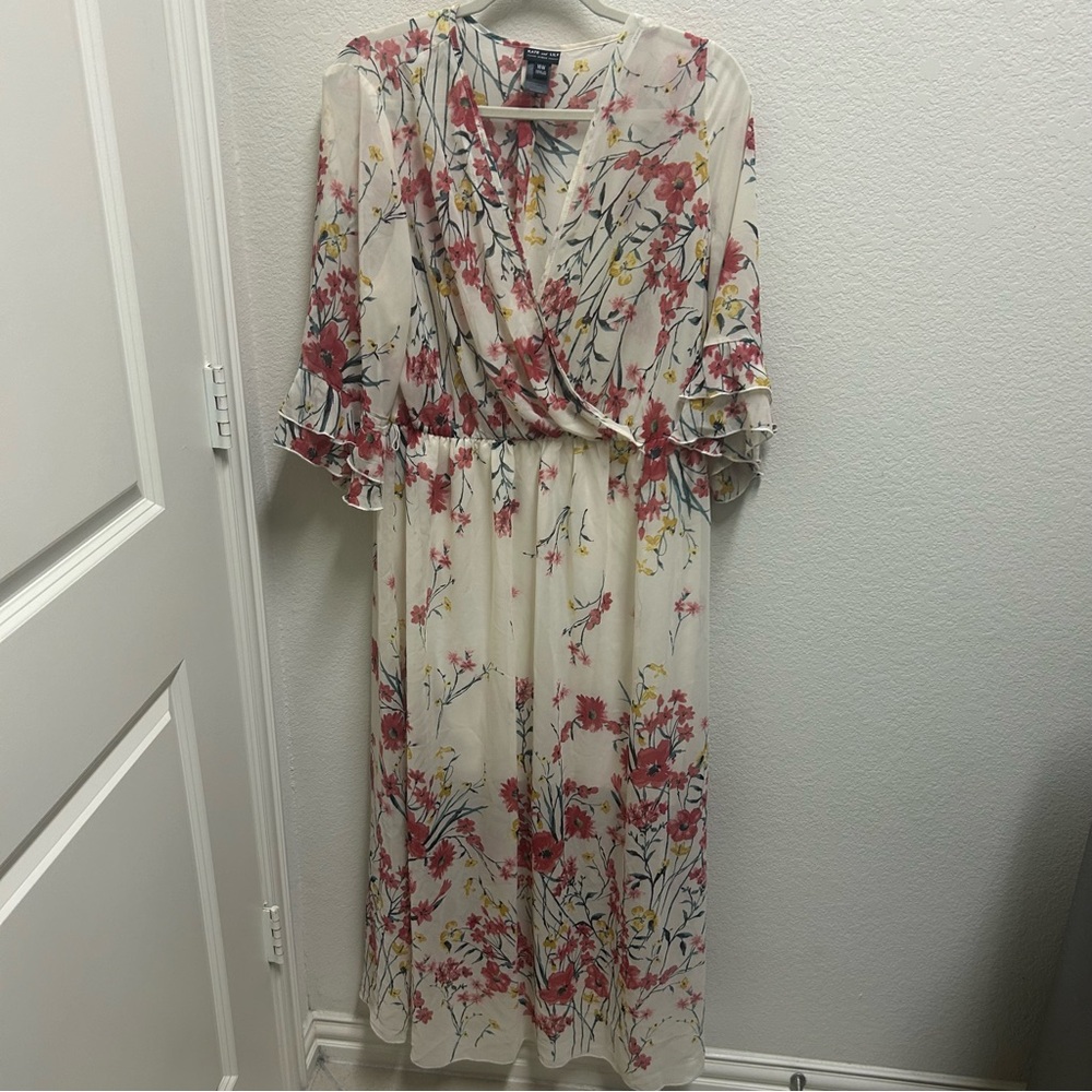 Chic Long Sleeve Floral Dress